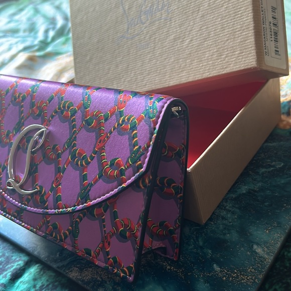 NWT Limited Edition Loubi54 Woven Snake-Print Shoulder Bag - Picture 3 of 6